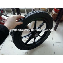 16" x 1.75" solid rubber powder wheel with steel rim